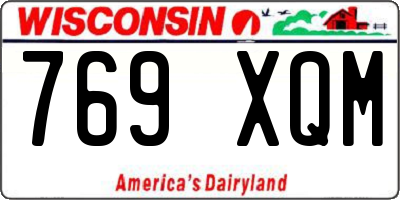 WI license plate 769XQM