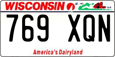 WI license plate 769XQN
