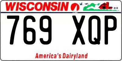 WI license plate 769XQP