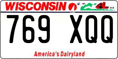 WI license plate 769XQQ