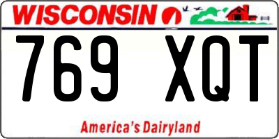 WI license plate 769XQT