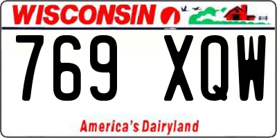 WI license plate 769XQW