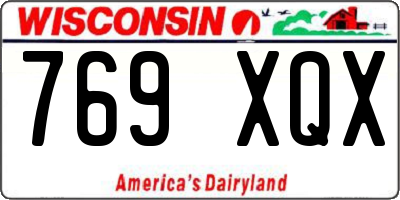 WI license plate 769XQX