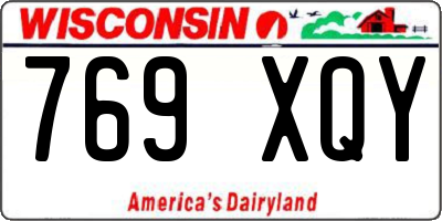 WI license plate 769XQY