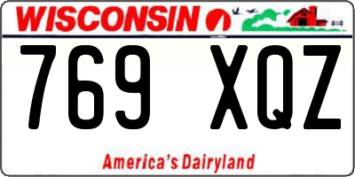 WI license plate 769XQZ