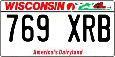 WI license plate 769XRB