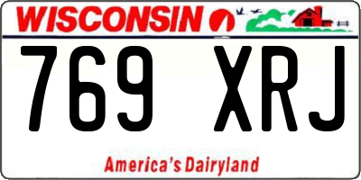 WI license plate 769XRJ