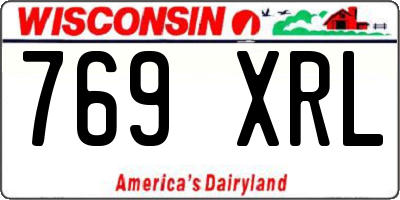 WI license plate 769XRL