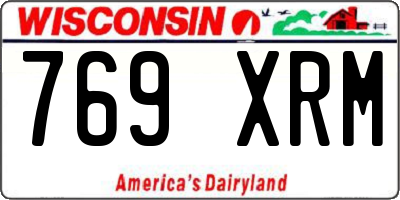 WI license plate 769XRM