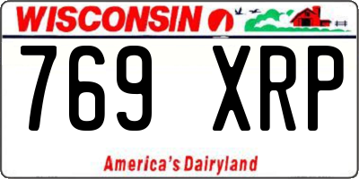 WI license plate 769XRP