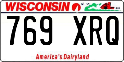 WI license plate 769XRQ