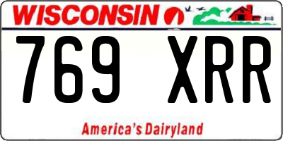 WI license plate 769XRR