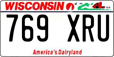 WI license plate 769XRU
