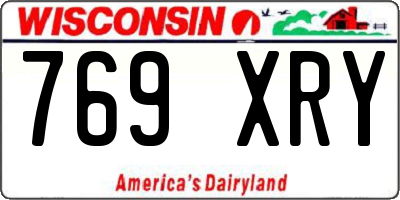 WI license plate 769XRY