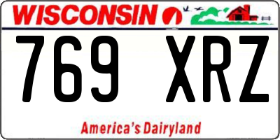 WI license plate 769XRZ