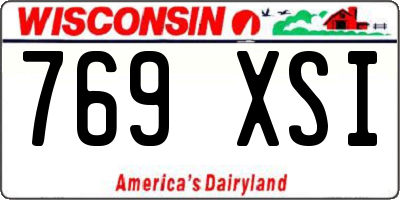 WI license plate 769XSI