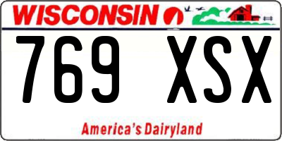 WI license plate 769XSX
