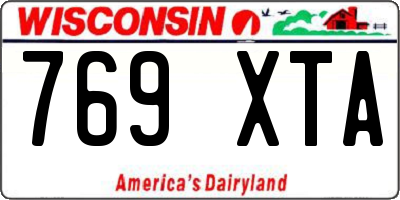 WI license plate 769XTA