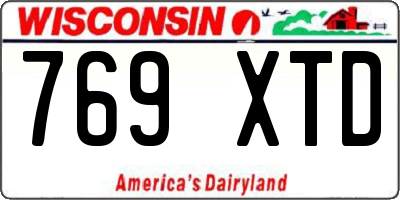 WI license plate 769XTD