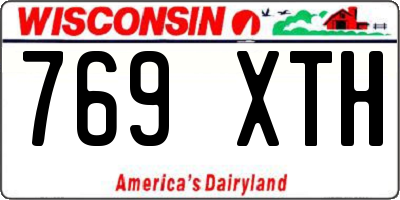 WI license plate 769XTH