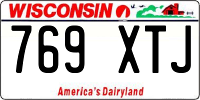 WI license plate 769XTJ