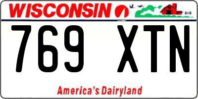 WI license plate 769XTN