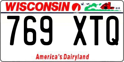 WI license plate 769XTQ
