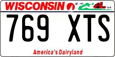 WI license plate 769XTS