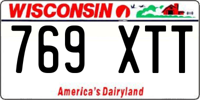 WI license plate 769XTT