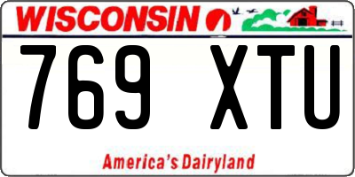 WI license plate 769XTU
