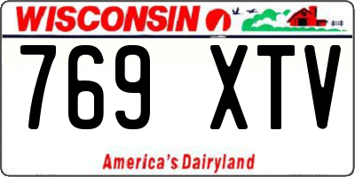 WI license plate 769XTV