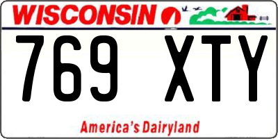 WI license plate 769XTY