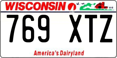 WI license plate 769XTZ