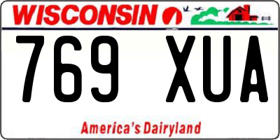 WI license plate 769XUA