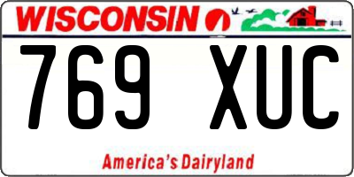 WI license plate 769XUC