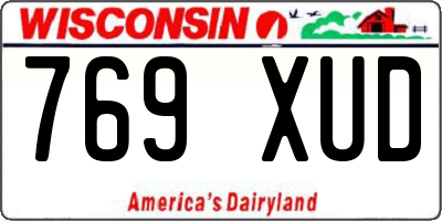 WI license plate 769XUD