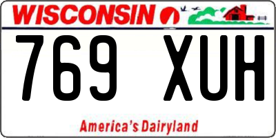 WI license plate 769XUH