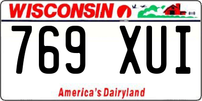 WI license plate 769XUI
