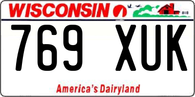 WI license plate 769XUK
