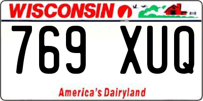 WI license plate 769XUQ