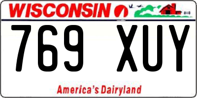 WI license plate 769XUY
