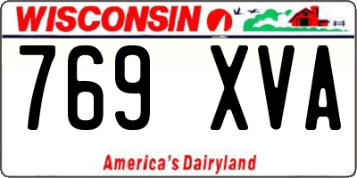 WI license plate 769XVA