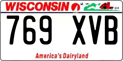 WI license plate 769XVB