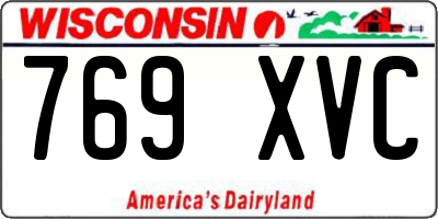 WI license plate 769XVC