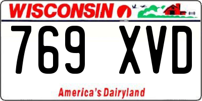 WI license plate 769XVD