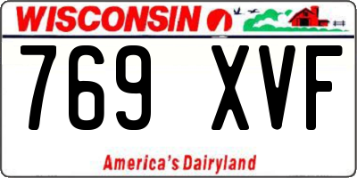 WI license plate 769XVF