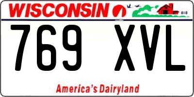 WI license plate 769XVL