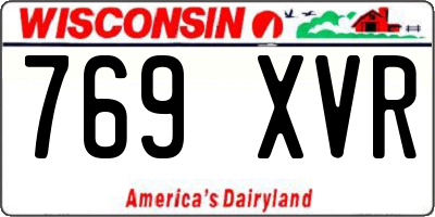 WI license plate 769XVR