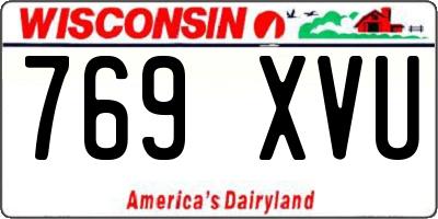 WI license plate 769XVU