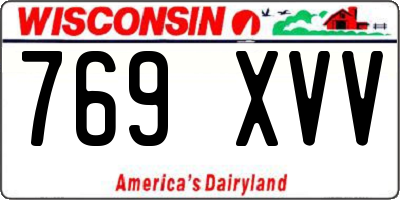 WI license plate 769XVV